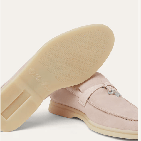 Loro Piana Summer Charms Walk Whisper Pink Loafer Suede - BEAUTY BAR
