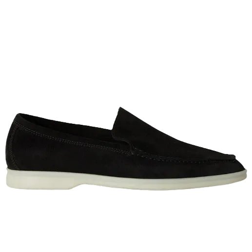 Loro Piana Summer Walk Loafer Suede Black 4