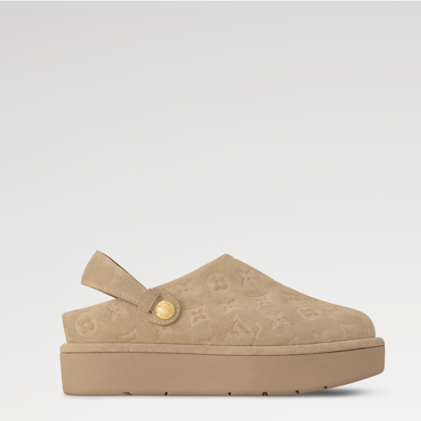 Louis Vuitton Aspen Platform Clogs Beige 2