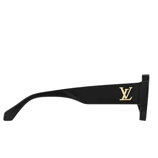 Louis Vuitton Black Acetate Sunglasses With Gold Logo 2