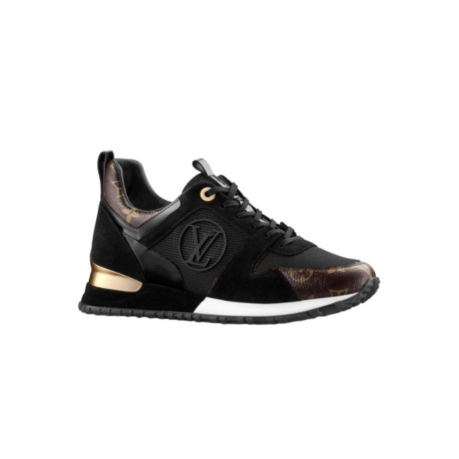 Louis Vuitton Black Suede/Monogram Canvas Run Away Trainer 10
