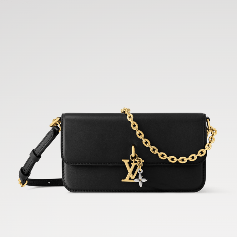 Louis Vuitton Bouncing Wallet On Chain LV Bloom – Black Crossbody Bag