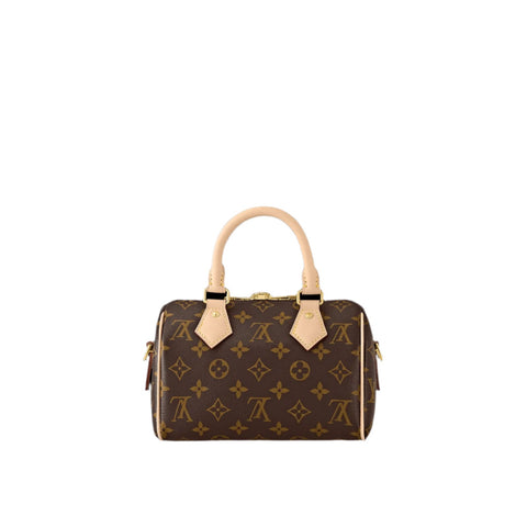 Louis Vuitton Brown Monogram Canvas Speedy Bandoulière 20 - BEAUTY BAR