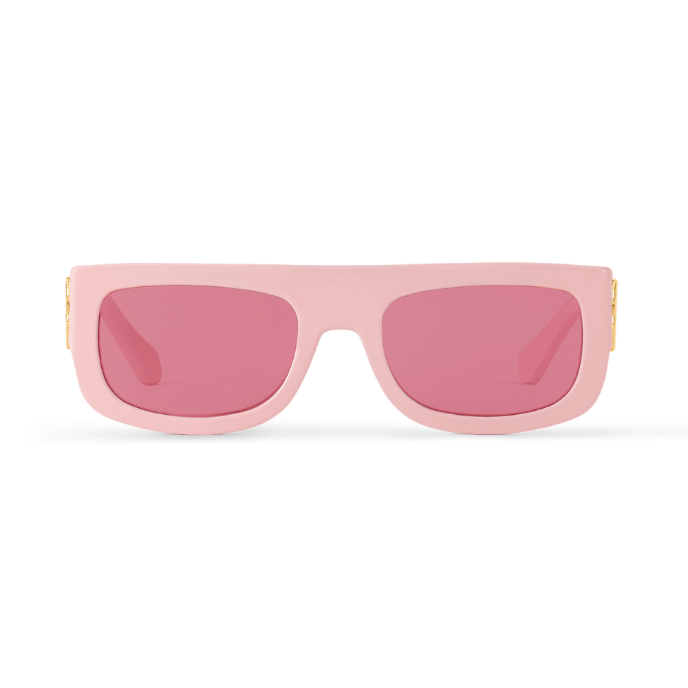 Louis Vuitton Chic Pink Square Sunglasses With Gold Accents 2