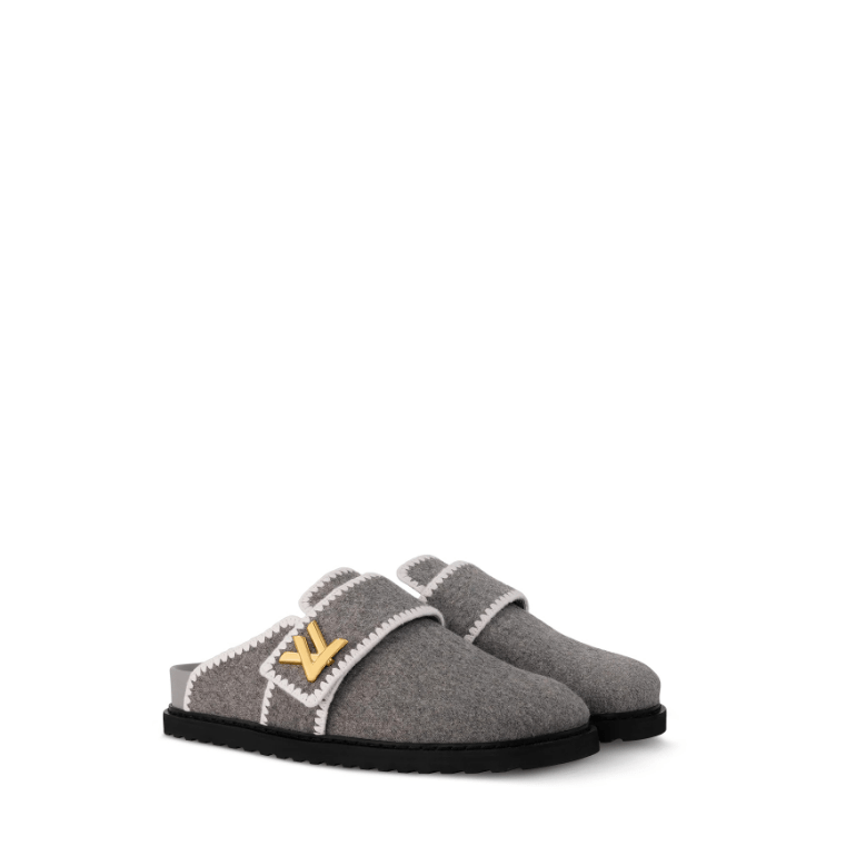 Louis Vuitton Cosy Flat Comfort Gray Clog 1