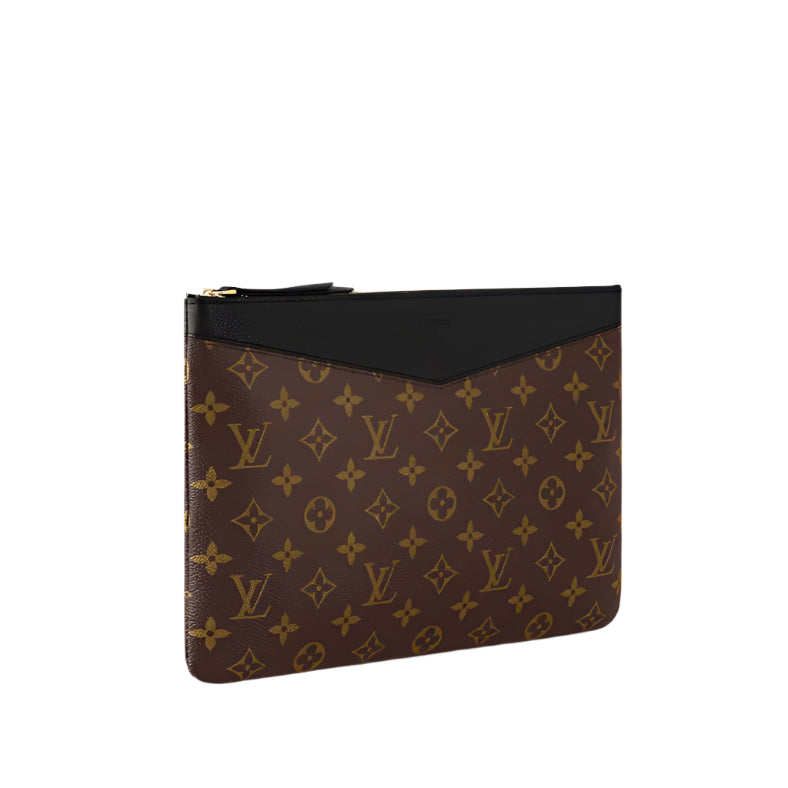 Louis Vuitton Daily Pouch Black Monogram Canvas Clutche 1