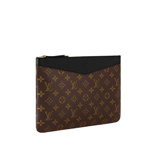 Louis Vuitton Daily Pouch Black Monogram Canvas Clutche