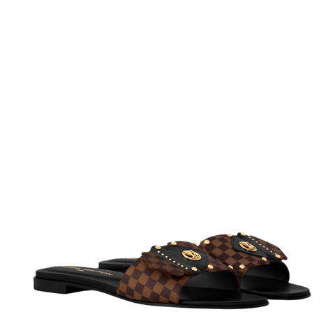 Louis Vuitton Frame Flat Mule Marron - BEAUTY BAR