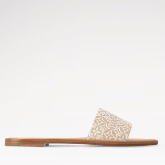Louis Vuitton Lily Flat Mule Slipper Beige 3