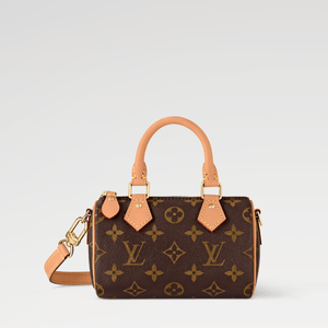 Louis Vuitton Nano Speedy M Crossbody Hand Wallet Monogram