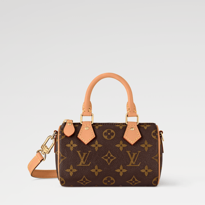 Louis Vuitton Nano Speedy M Crossbody Hand Wallet Monogram