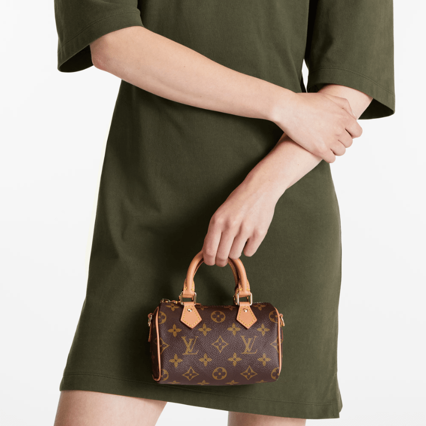Louis Vuitton Nano Speedy M Crossbody Hand Wallet Monogram 5