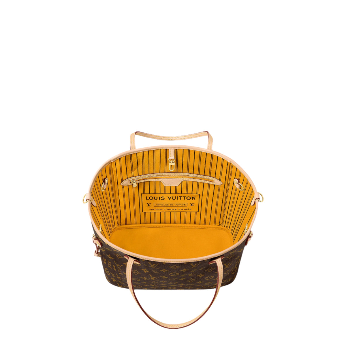 Louis Vuitton Neverfull Bandoulière Inside Out MM Monogram/Jaune Safran 5