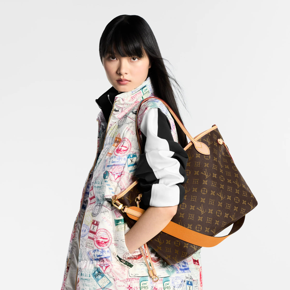Louis Vuitton Neverfull Bandoulière Inside Out MM Monogram/Jaune Safran 6
