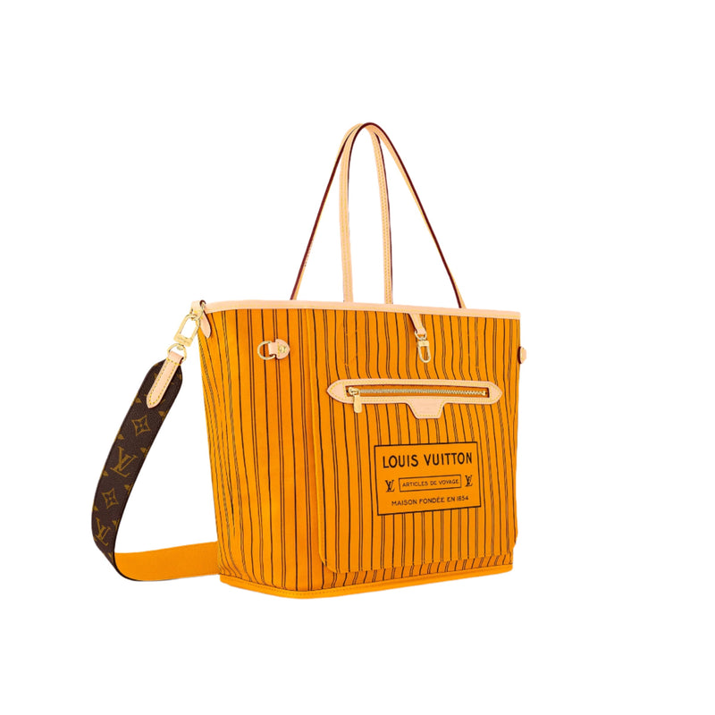 Louis Vuitton Neverfull Bandoulière Inside Out MM Monogram/Jaune Safran 3