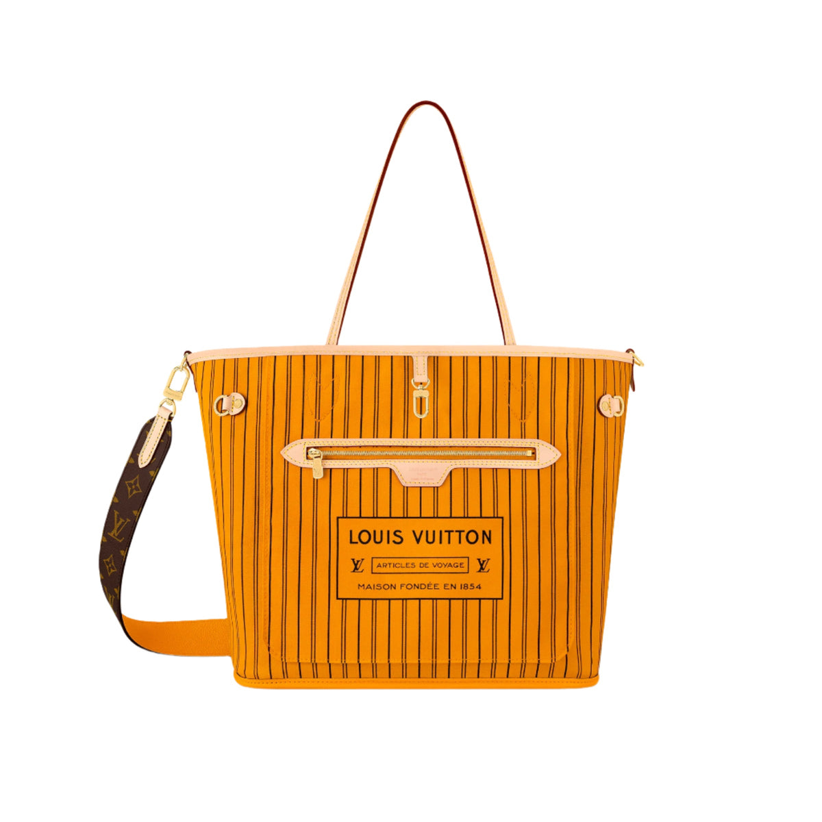 Louis Vuitton Neverfull Bandoulière Inside Out MM Monogram/Jaune Safran 1