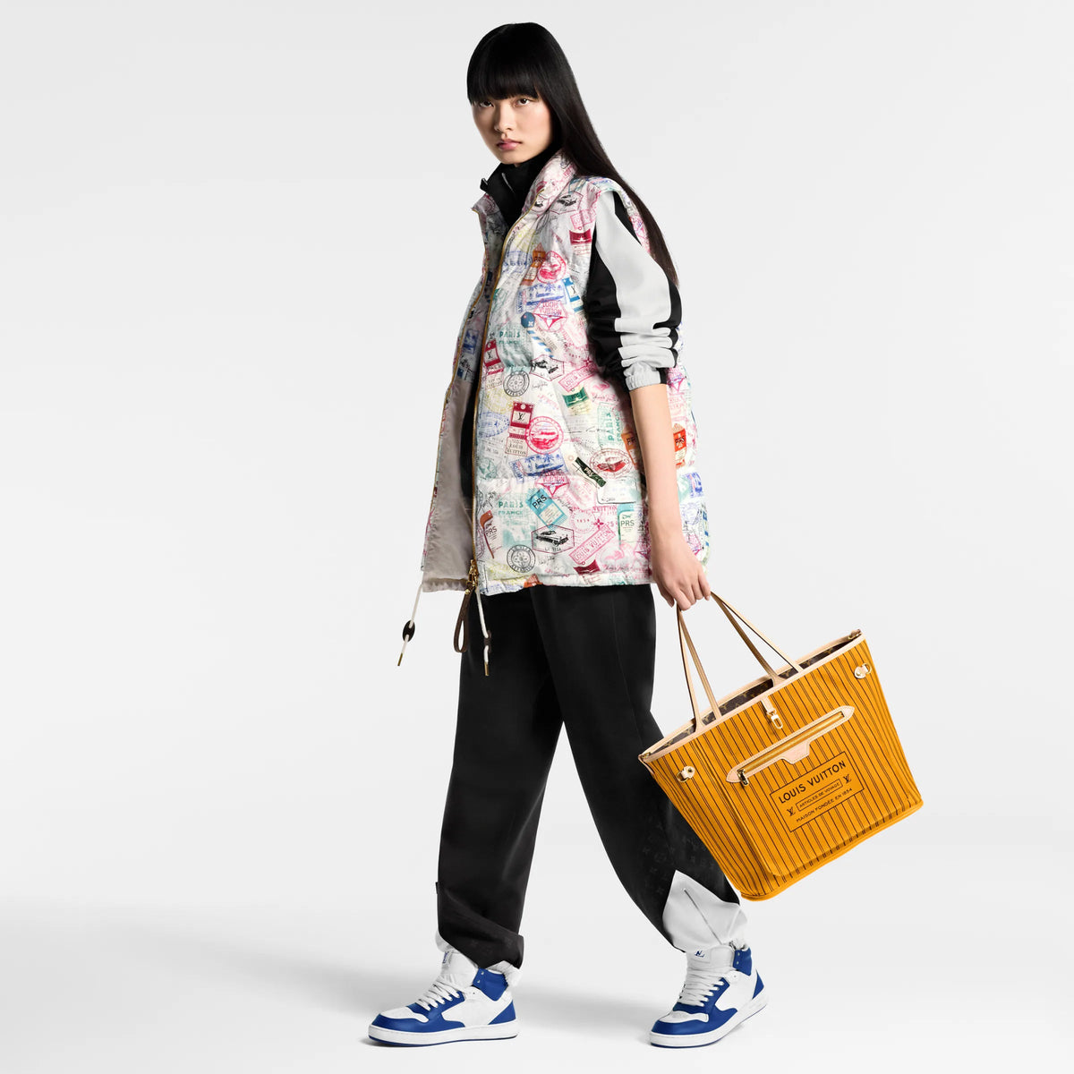 Louis Vuitton Neverfull Bandoulière Inside Out MM Monogram/Jaune Safran 7