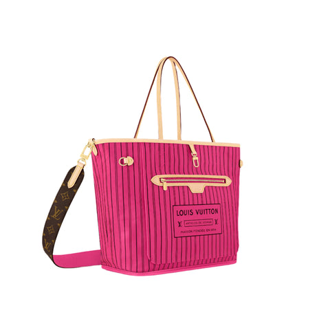 Louis Vuitton Neverfull Bandoulière Inside Out MM Monogram/Rose Pondichery - BEAUTY BAR