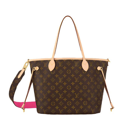 Louis Vuitton Neverfull Bandoulière Inside Out MM Monogram/Rose Pondichery - BEAUTY BAR