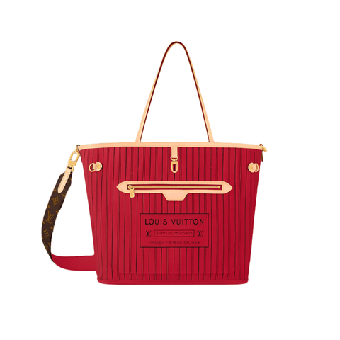 Louis Vuitton Neverfull Bandoulière Inside Out MM Monogram/Rouge Sari - BEAUTY BAR