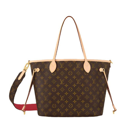 Louis Vuitton Neverfull Bandoulière Inside Out MM Monogram/Rouge Sari - BEAUTY BAR