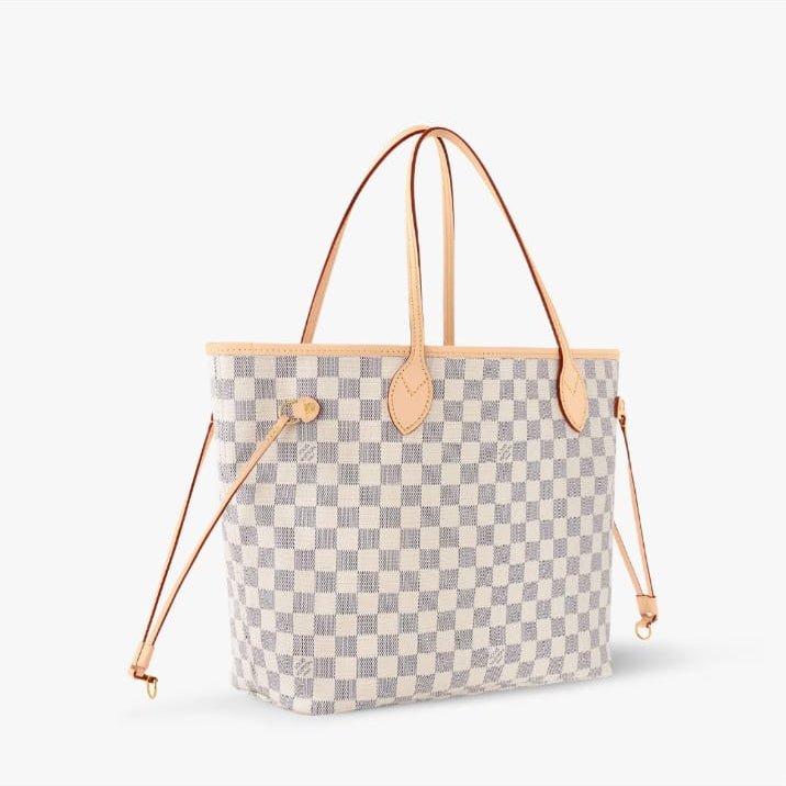 Louis Vuitton Neverfull MM Damier Azur Canvas Beige 2