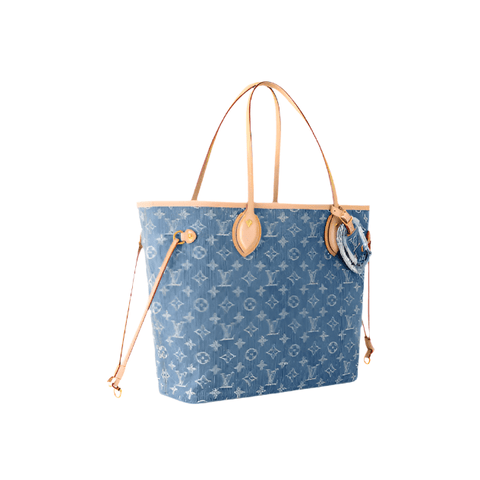 Louis Vuitton Neverfull MM Monogram Denim - BEAUTY BAR