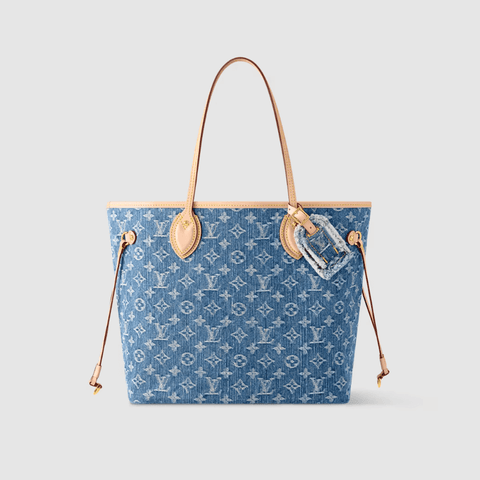 Louis Vuitton Neverfull MM Monogram Denim - BEAUTY BAR