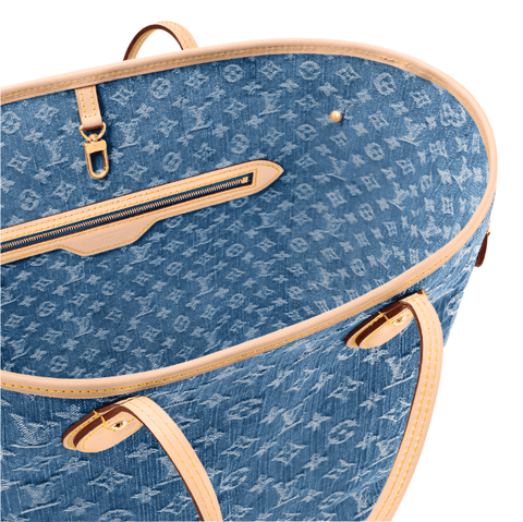 Louis Vuitton Neverfull MM Monogram Denim - BEAUTY BAR