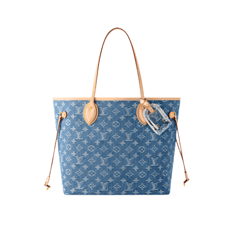 Louis Vuitton Neverfull MM Monogram Denim - BEAUTY BAR
