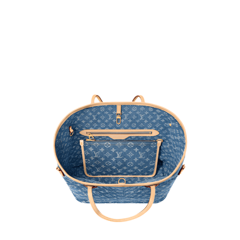 Louis Vuitton Neverfull MM Monogram Denim - BEAUTY BAR