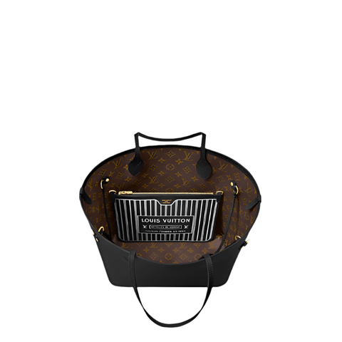 Louis Vuitton New Reversible Neverfull Inside Out MM Black - BEAUTY BAR