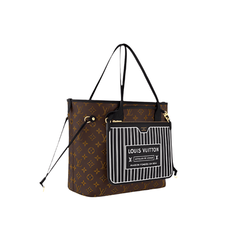 Louis Vuitton New Reversible Neverfull Inside Out MM Black - BEAUTY BAR