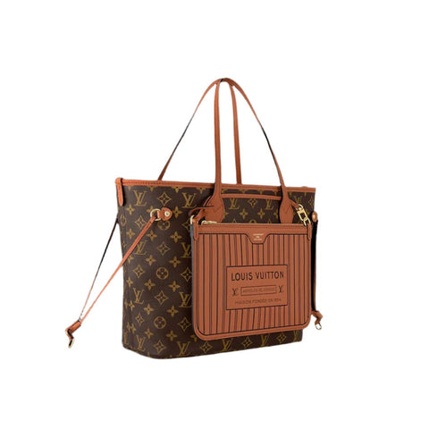 Louis Vuitton New Reversible Neverfull Inside Out MM Brown - BEAUTY BAR