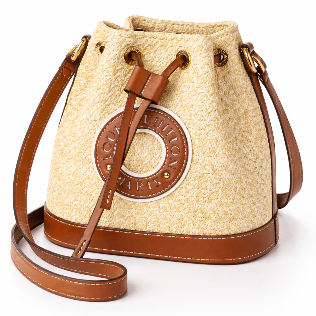 Louis Vuitton Noé BB Raffia & Calfskin – Natural Tan 2