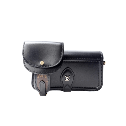 Louis Vuitton Officier Pouch Leather Black - BEAUTY BAR