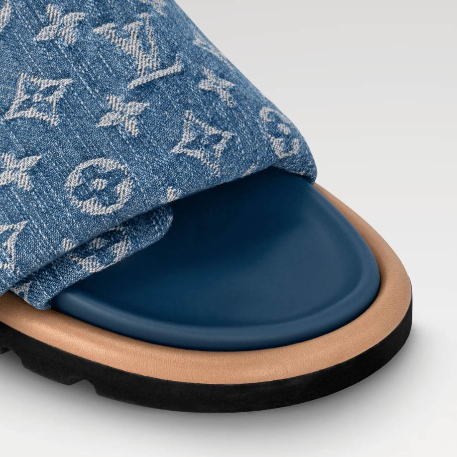 Louis Vuitton Pool Pillow Flat Comfort Mule Blue 4
