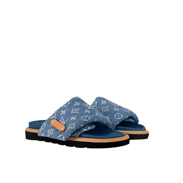 Louis Vuitton Pool Pillow Flat Comfort Mule Blue 1