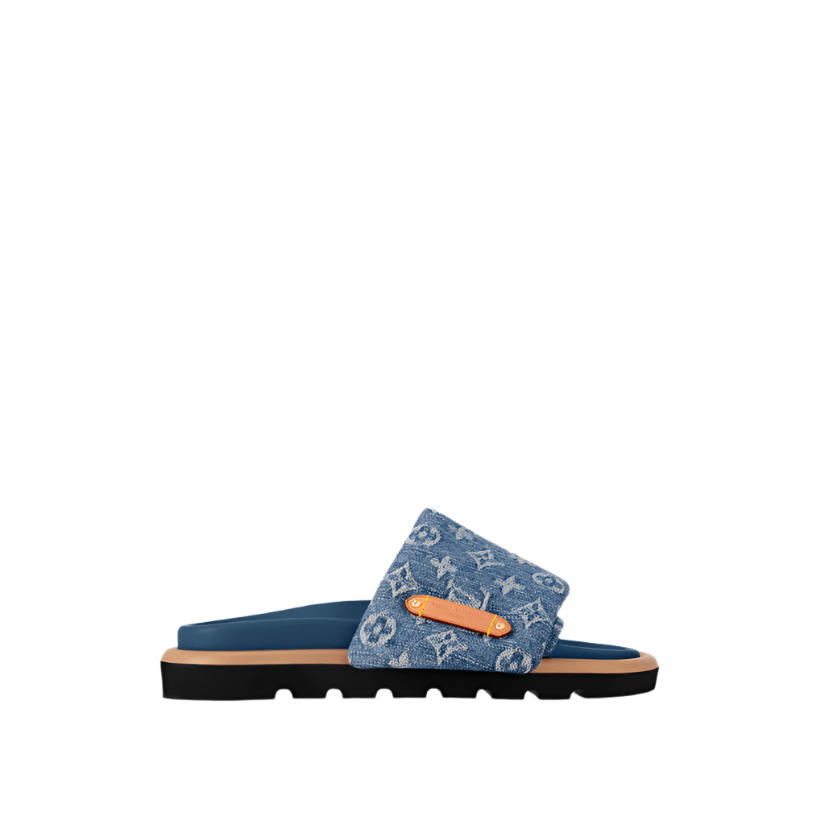 Louis Vuitton Pool Pillow Flat Comfort Mule Blue 3