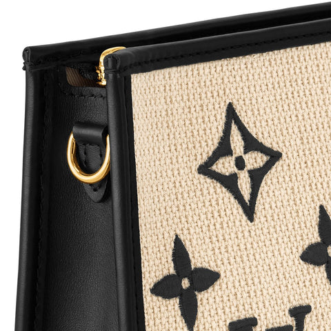 Louis Vuitton Raffia and Leather Poche With Chain - BEAUTY BAR