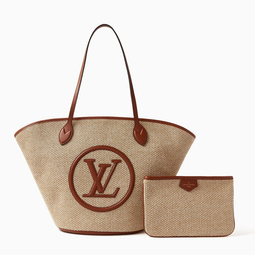 Louis Vuitton Raffia Saint Jacques Tote Caramel