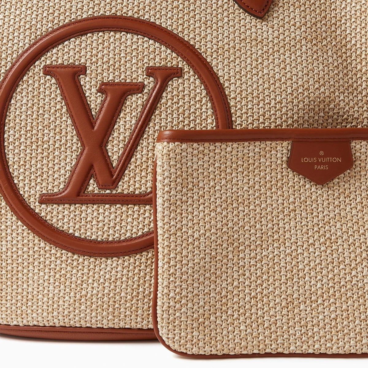Louis Vuitton Raffia Saint Jacques Tote Caramel 5