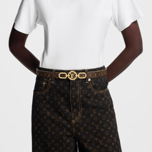 Louis Vuitton Reversible Belt In Monogram Canvas Featuring A Gold-Tone Hardware Beige 3
