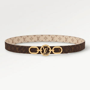 Louis Vuitton Reversible Belt In Monogram Canvas Featuring A Gold-Tone Hardware Beige