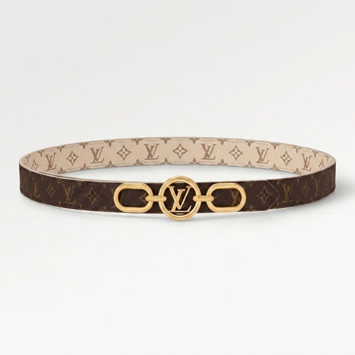 Louis Vuitton Reversible Belt In Monogram Canvas Featuring A Gold-Tone Hardware Beige - BEAUTY BAR