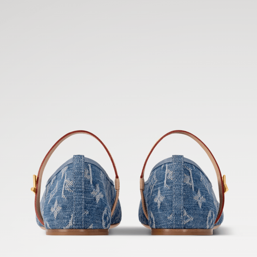 Louis Vuitton Romy Flat Ballerina Navy Blue 4