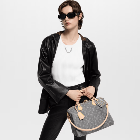 Louis Vuitton Speedy Soft 30 Monogram Denim Luxury Women Bags - BEAUTY BAR