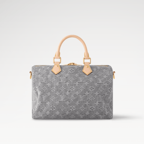 Louis Vuitton Speedy Soft 30 Monogram Denim Luxury Women Bags - BEAUTY BAR