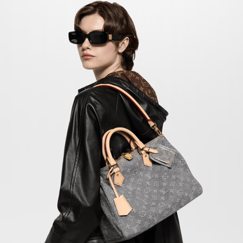 Louis Vuitton Speedy Soft 30 Monogram Denim Luxury Women Bags - BEAUTY BAR