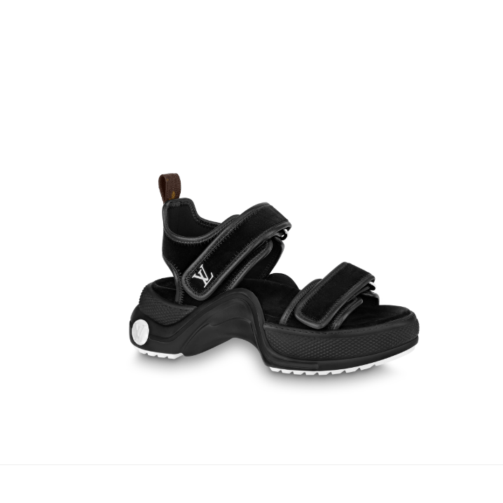 Louis Vuitton Velvet Leather Trim Embellishment Sandals 5